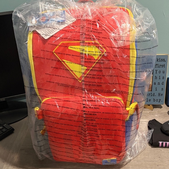 Loungefly Red & Yellow Superhero Shield Kids Backpack main image 4